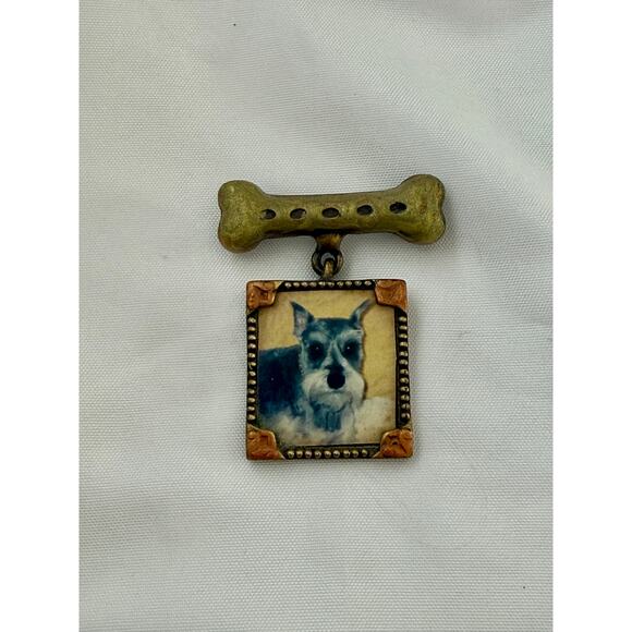 Schnauzer dog pin handmade - Picture 5 of 6